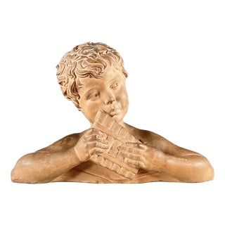 D. H. Chiparus, Sculpture of a Child's Bust, 1890s, Terracotta For Sale