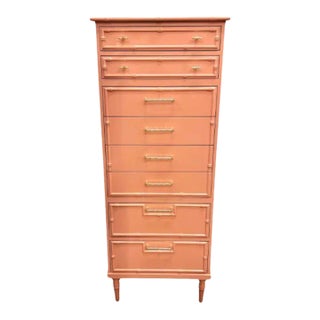 1960s Faux Bamboo Lingerie Chest For Sale