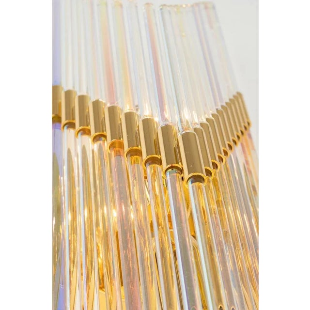 Gold Crystal Glass Rods Wall Sconces, Germany, 1970s, Set of 2 For Sale - Image 8 of 13