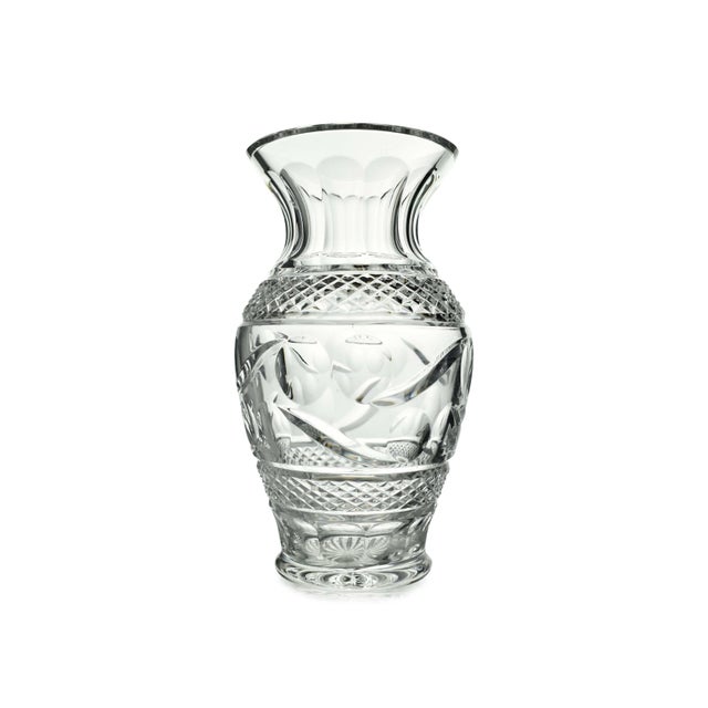 This exquisite Late 20th Century Waterford Crystal Urn Shape Flower Vase embodies the perfect blend of classic style and...
