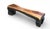 Contemporary 71" Long Two-Tone Hand Carved Modern Sculptural Bench in Ebony & Brown For Sale - Image 3 of 5