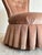 Vintage Blush Velvet Slipper Chair With Pleated Skirt For Sale - Image 4 of 12