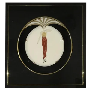 Erte Framed Collector Plate "Le Soleil"