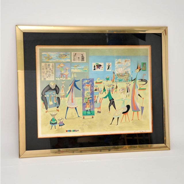 A fabulous artist signed lithograph print by the famous Colombian artist Guillermo Silva. This dates from circa 1965. This...