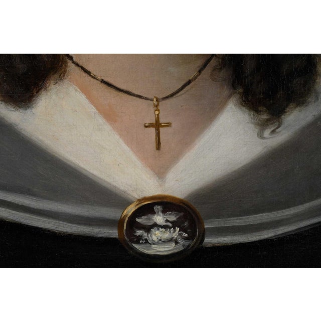19th Century American Portrait of a Lady For Sale - Image 4 of 5
