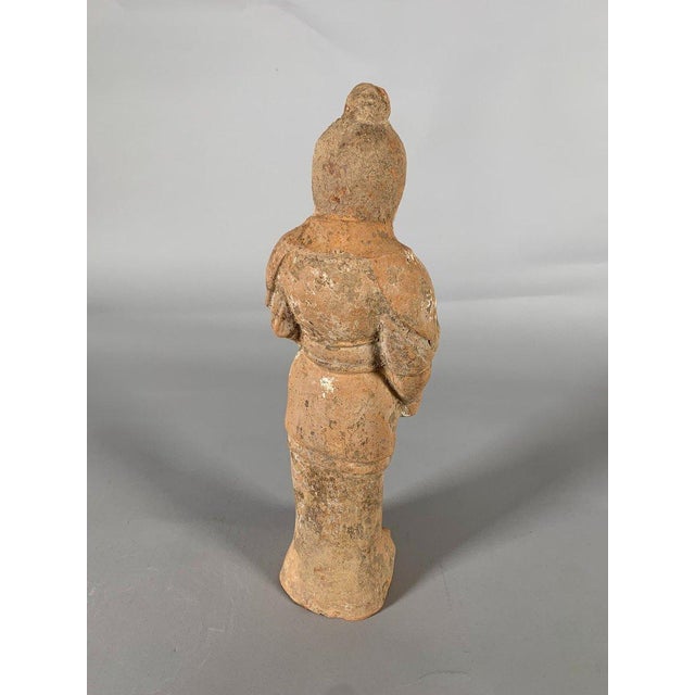 Ceramic Sculpture of a Soldier, China, Tang Dynasty (618-907 AD), Archaeology For Sale - Image 7 of 8