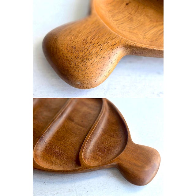 1960s Taverneau Wood Partitioned Tray/Platter Designed by Arthur Umanoff for Pantalcraft For Sale - Image 12 of 15