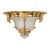 Early 20th Century Louis XVI Style Gilt Bronze Flush Mount With Etched Glass For Sale