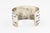 Rustic Late 20th Century Gibson Gene Navajo Sterling Silver Turquoise Inlay Cuff Bracelet For Sale - Image 3 of 9