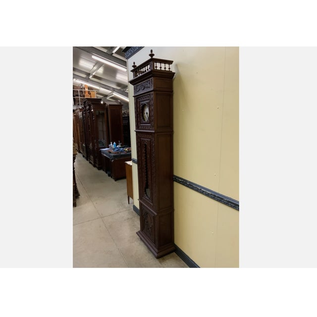 Antique Breton Grandfather Clock, 1880 For Sale - Image 11 of 12