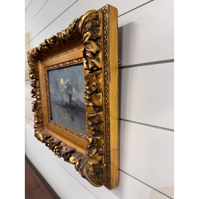 19th Century Night Seascape Oil Painting For Sale - Image 4 of 9