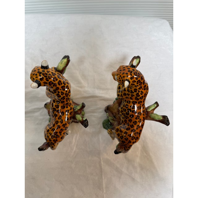 African Lynn Chase for Gump's Limited Jaguar in Tree Figurines, Set of Two For Sale - Image 3 of 12