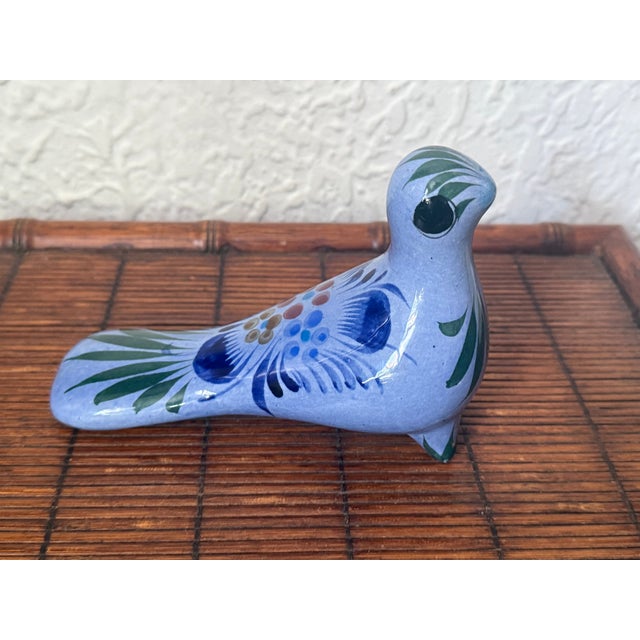 Late 20th Century Vintage Blue Mexican Tonalá Dove Bird For Sale - Image 5 of 10