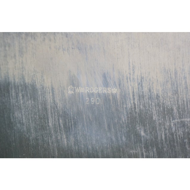 Mid 20th Century Reed & Barton Tara Hall & Wm Rogers Silverplate Handled Serving Trays Platters For Sale - Image 6 of 16