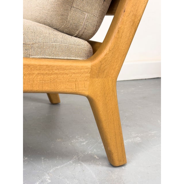 Set of Danish Lounge Chair and Ottoman in Oak by Juul Kristensen, 1970s For Sale - Image 16 of 18