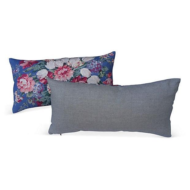 Ralph Lauren Shabby Chic Floral Fabric Pillows Pair Chairish