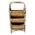 Mid 20th-Century Stylishly Functional Bamboo & Rattan 3-Tier Catchall "Basket" Media Storage Stand For Sale