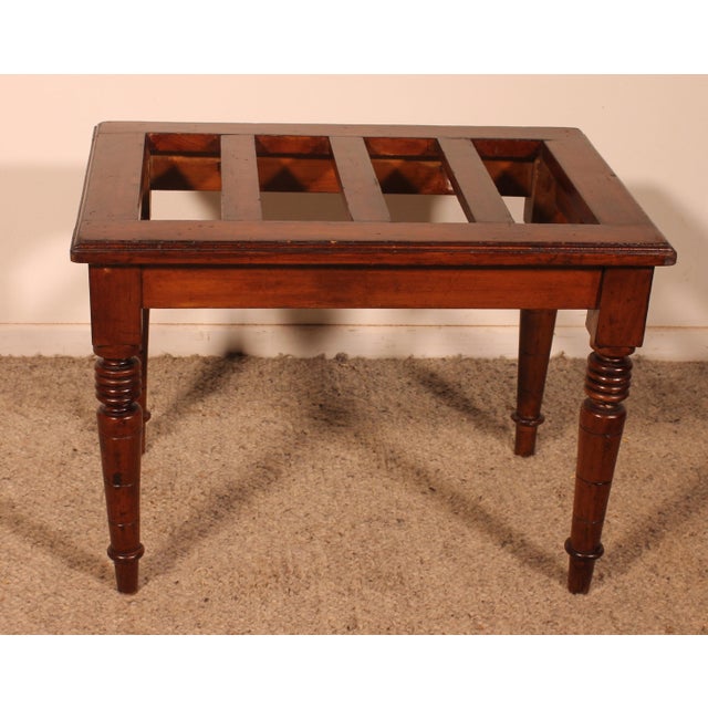 Elegant English mahogany luggage rack 19th century small, unusual piece of furniture with a beautiful turn that can be...