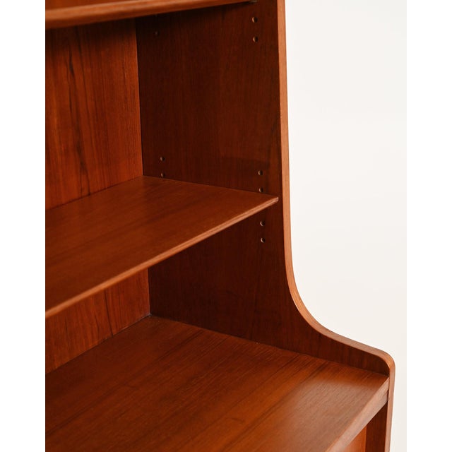 Wood Teak Bookcase by Johannes Sorth for Bornholms Møbelfabrik, 1960s For Sale - Image 7 of 10