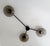 Italian flush mount with three smoky Murano glass shades carefully hand blown with bubbles inside the glass using...