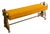 Vintage Hollywood Regency Swirl Craft Gold Metal Bench With Yellow/Gold Upholstery For Sale