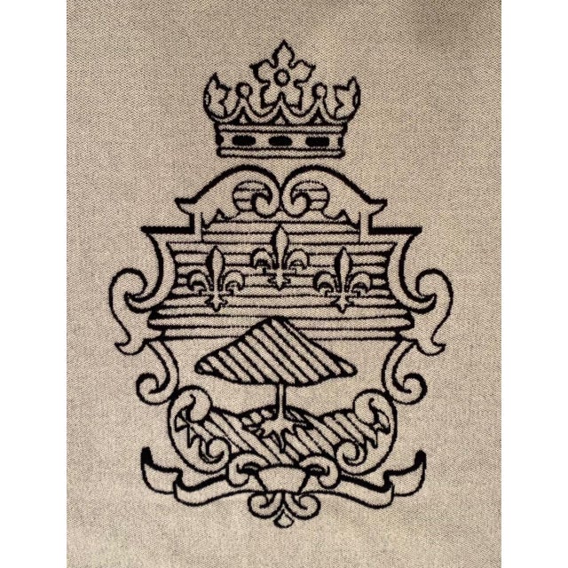 Early 21st Century Ritz Paris Hotel X Frame Navy Blue Cashmere Wool Blanket For Sale - Image 5 of 9