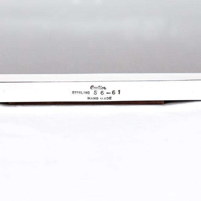 Silver Vintage Signed Cartier Sterling Silver Mid-Century Picture or Photo Frame For Sale - Image 8 of 17