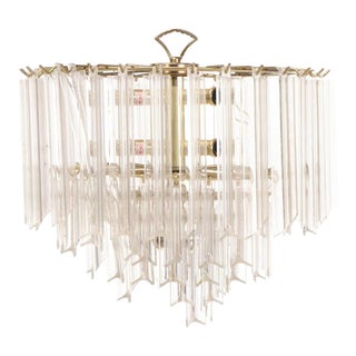 Mid-Century Modern Modern Lucite Tiered Chandelier For Sale