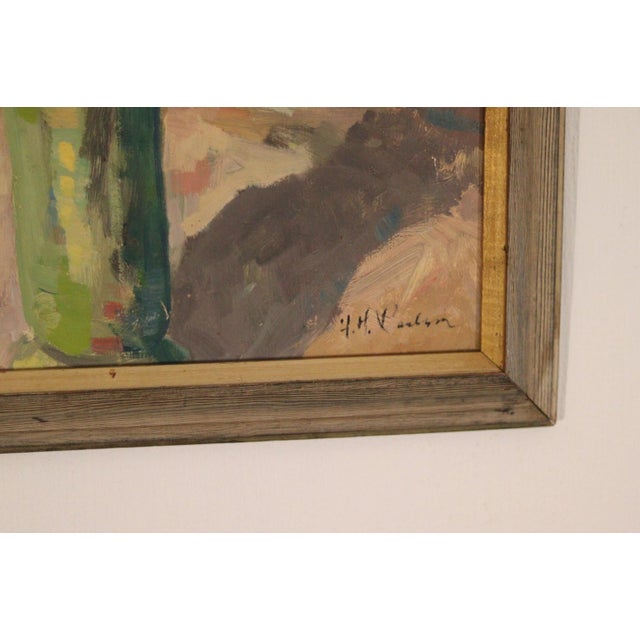 H. H. Västrom, Lilies, 1950s, Oil on Panel, Framed For Sale - Image 10 of 18