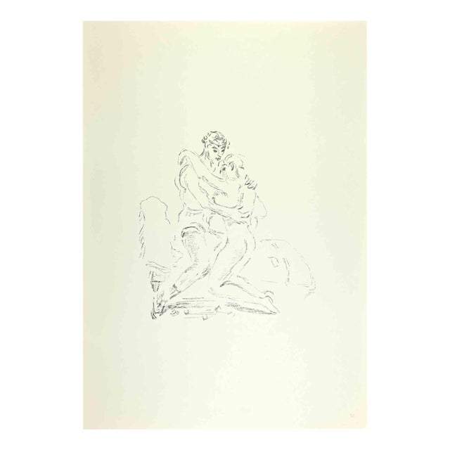 Filippo De Pisis, Lovers, Lithograph, 1960s For Sale