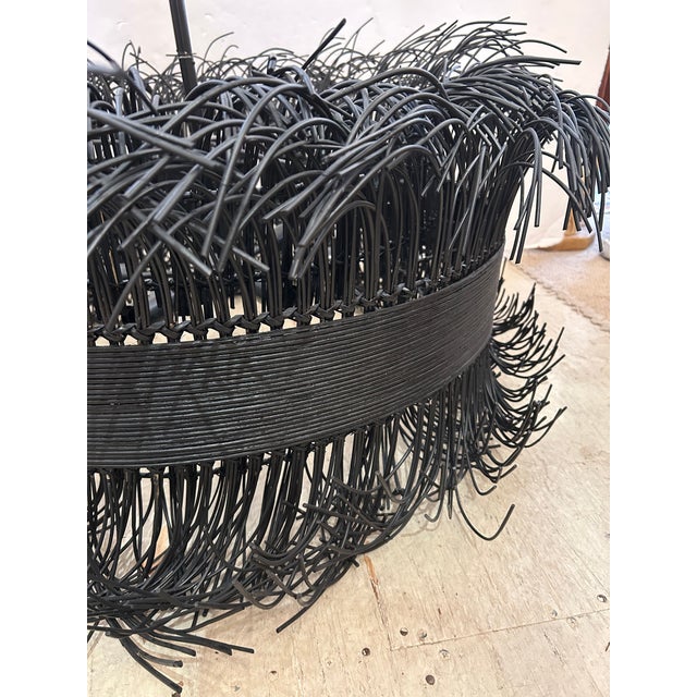 Arteriors Home Arteriors Filamento Black Rattan Chandelier For Sale - Image 4 of 10