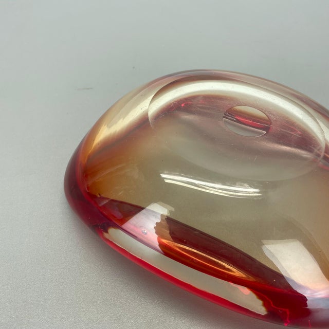 Italian Murano Glass Red-Yellow Bowl, 1970s For Sale - Image 18 of 18