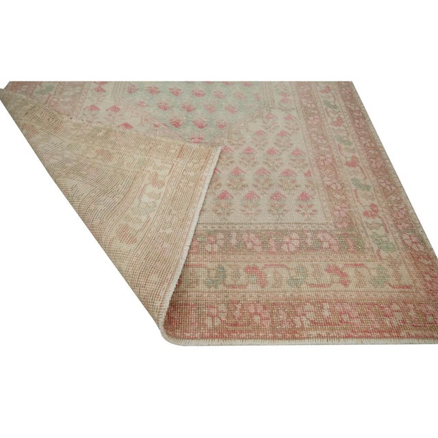 Mid 20th Century Vintage Washed Out Runner- 4′3″ × 6′10″ For Sale - Image 5 of 7