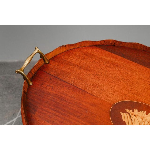 Wood Early 20th Century English Mahogany Tray For Sale - Image 7 of 14