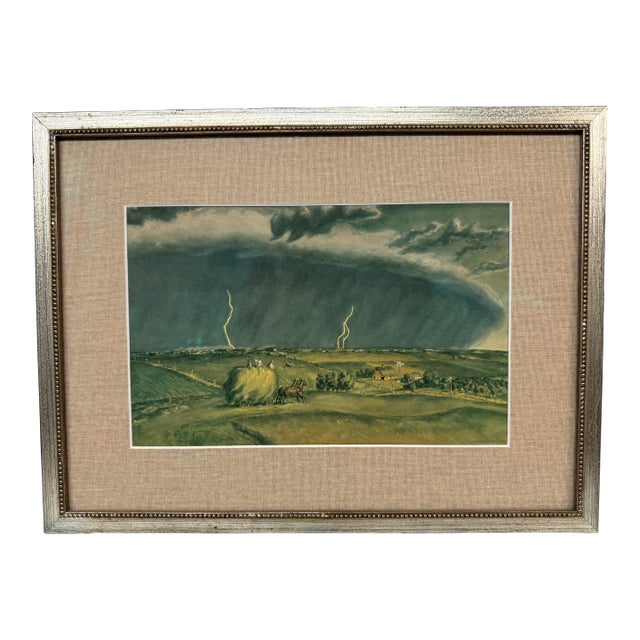 Late 20th Century John Steuart Curry "The Line Storm" Print, Signed For Sale