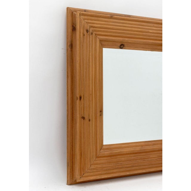 Contemporary Molded Pine Framed Beveled Mirror For Sale - Image 4 of 6