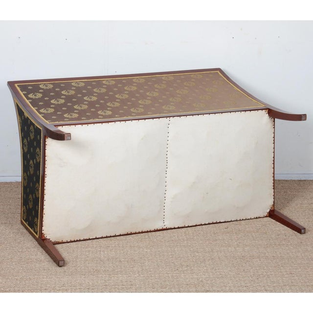 Wood Bench in the style of Jean-Michel Frank, 1930s For Sale - Image 7 of 10
