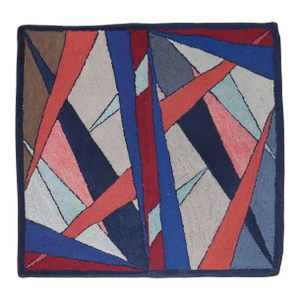 Zabihi Collection American Hooked Abstract Scatter Square Rug