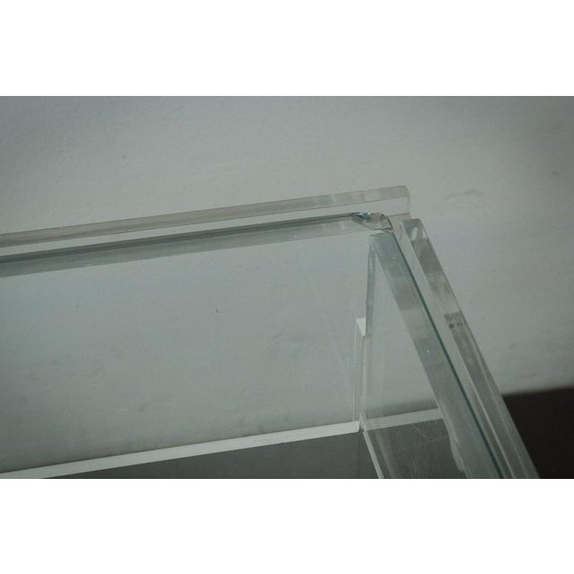 Large Modernist Glass and Acrylic Glass Coffee Table, 1970s For Sale - Image 14 of 18
