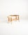 Birch and elm planter with a curved structure, featuring turned spherical elements, a slatted surface, and circular...