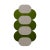 Tapis Shaped 70 is a Memphis Design style rug in murky green and light gray, a classic yet sophisticated color...
