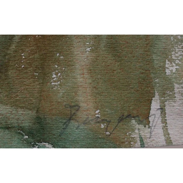 Modern Dzidra Ezergaile, Youth, Bilateral, 1960s, Watercolor on Paper For Sale - Image 3 of 4