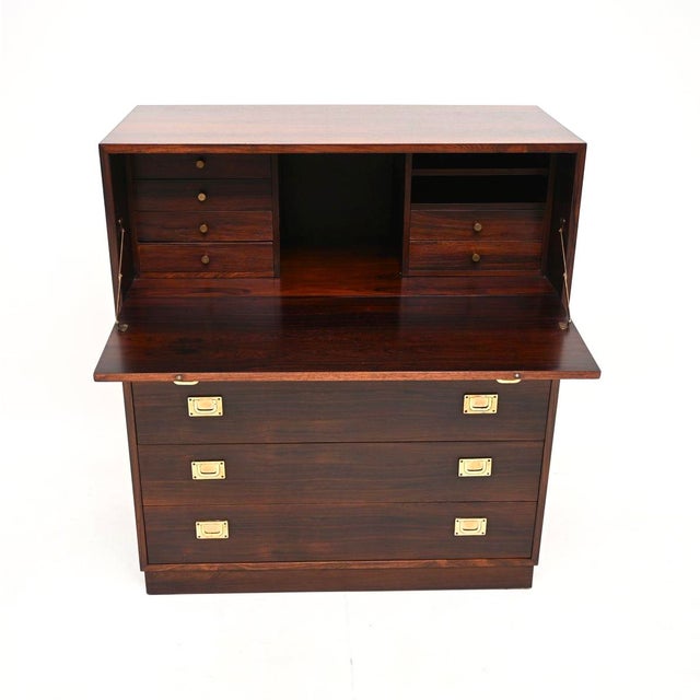 1960s Vintage Danish Chest of Drawers with Secretary, 1960 For Sale - Image 5 of 11