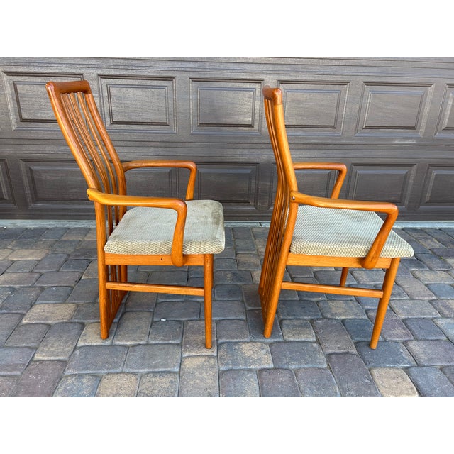 1960s Kai Kristiansen for Schou Andersen 170 Mid Century Danish Teak Highback Dining Chairs For Sale - Image 10 of 12