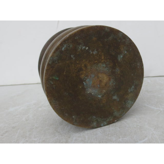 Rustic Antique Bronze Mortar For Sale - Image 3 of 6