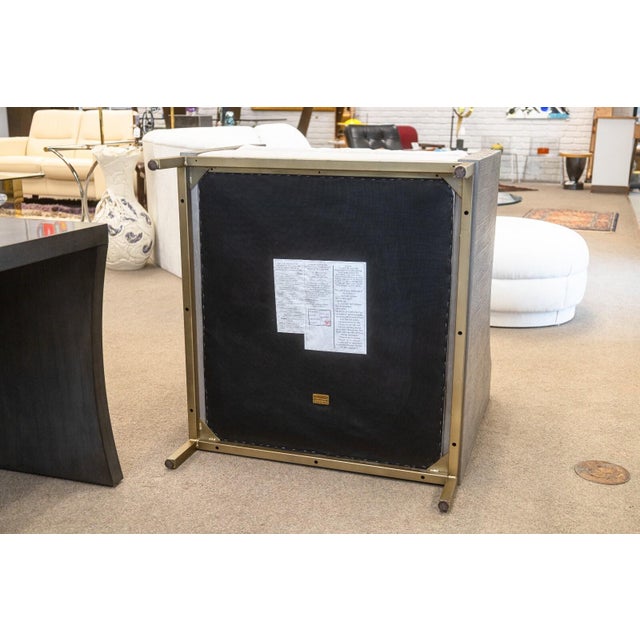 Pair of Century Furniture Monarch Wood Wrapped Contemporary Modern Armchairs For Sale - Image 10 of 12