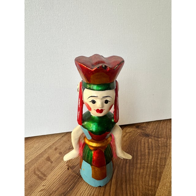 1970s Small Moving Hand Painted Doll For Sale - Image 4 of 6