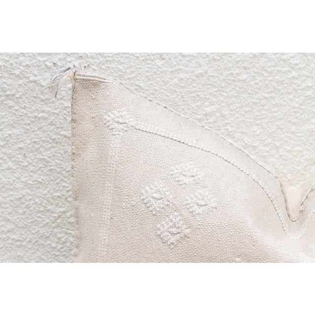 1990s Celestial Clay Silk Rug Lumbar Pillow For Sale - Image 5 of 8