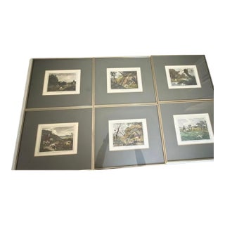 Rare Pristine 1798 Samuel Howitt Hunting Engravings-True First State- Set of 6 For Sale