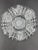 This beautiful vintage heavy glass trinket dish features a frosted rose design in the center of the dish and on the...